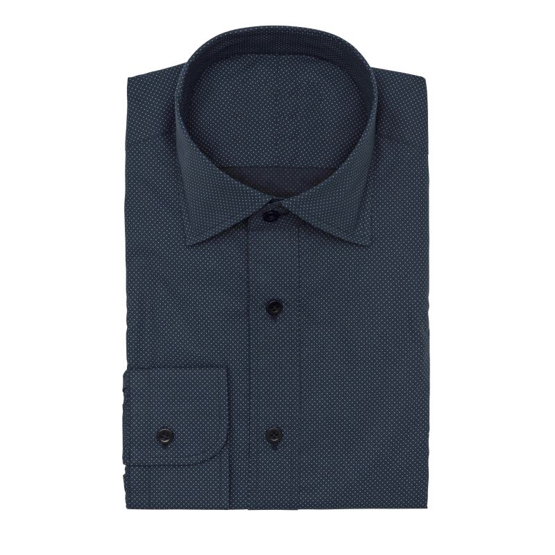 dark blue micro dots shirt - Anthony Formal Wear